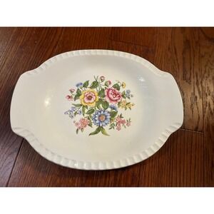 Large Floral Platter Regency By Salem China Company Vintage Made In USA